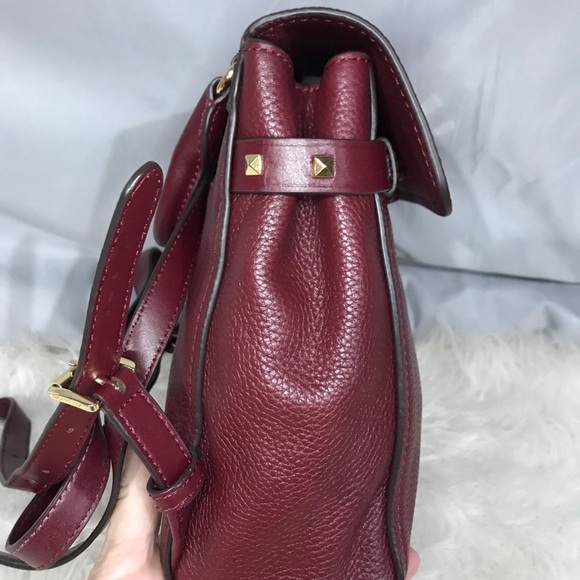 Michael Kors Oxblood Addison Leather Backpack - Picture 8 of 13